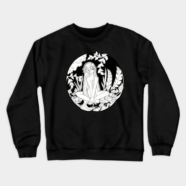 resting in the forest Crewneck Sweatshirt by KaijuCupcakes